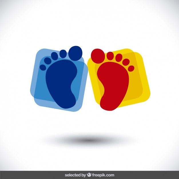 Free vector footprints over rounded squares