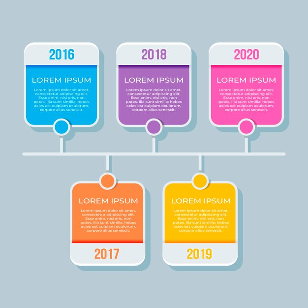 Forbidden infographics timeline design template