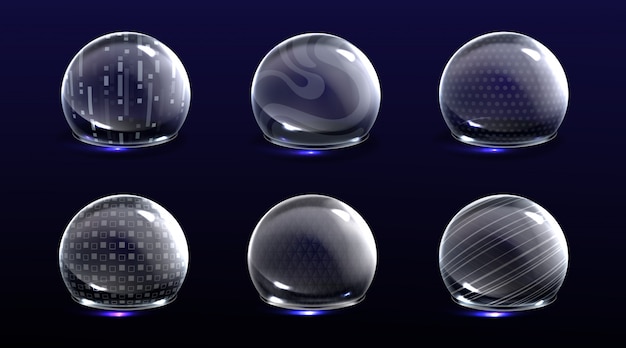 フォースシールドバブル、さまざまなエネルギーグロー球