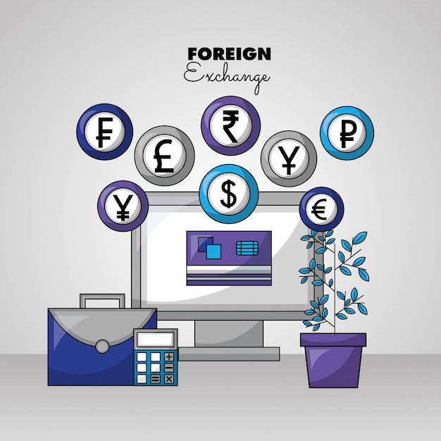 Free vector foreign exchange background