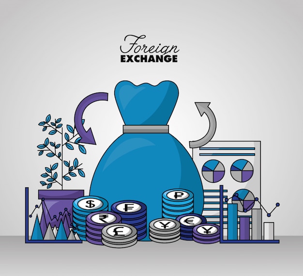 Free vector foreign exchange background