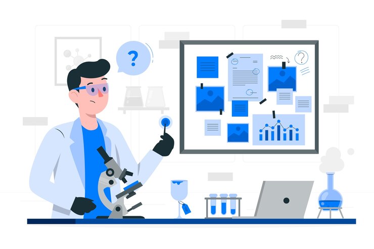 Free Vector forensic expert concept illustration