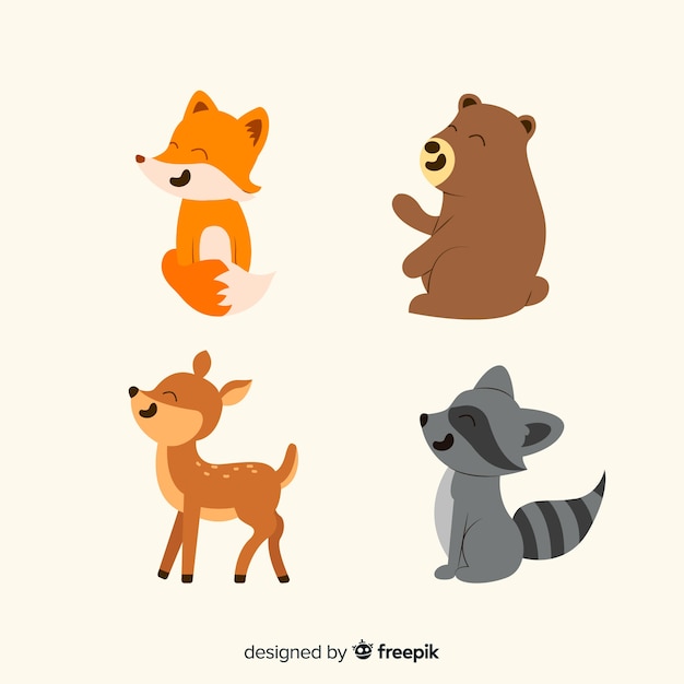 Free vector forest animals collection