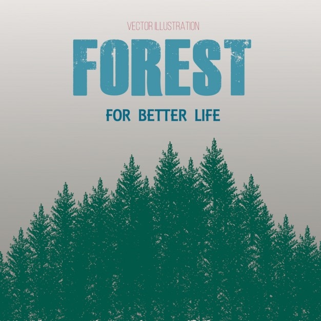 Vettore gratuito foresta illustrazione flayer