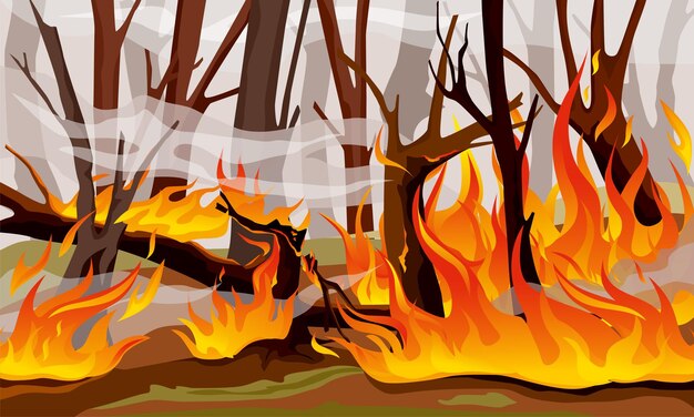 forest fire flame composition