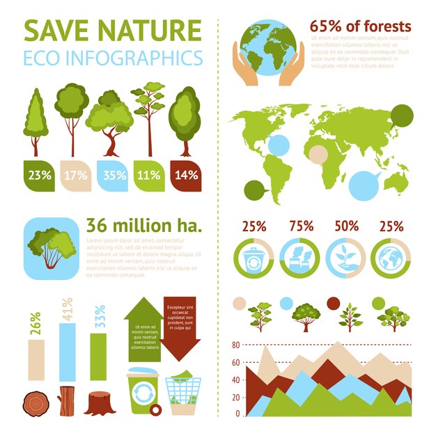 Forest Infographics Set