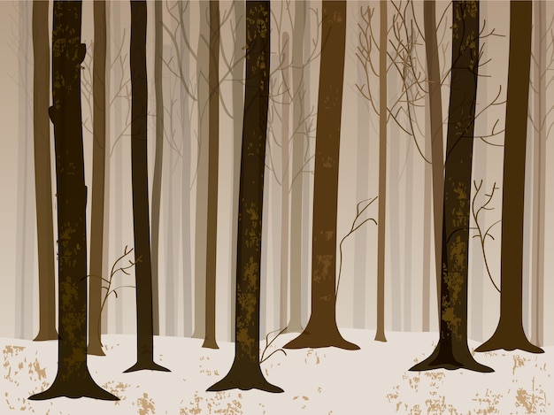 Free vector forest landscape background