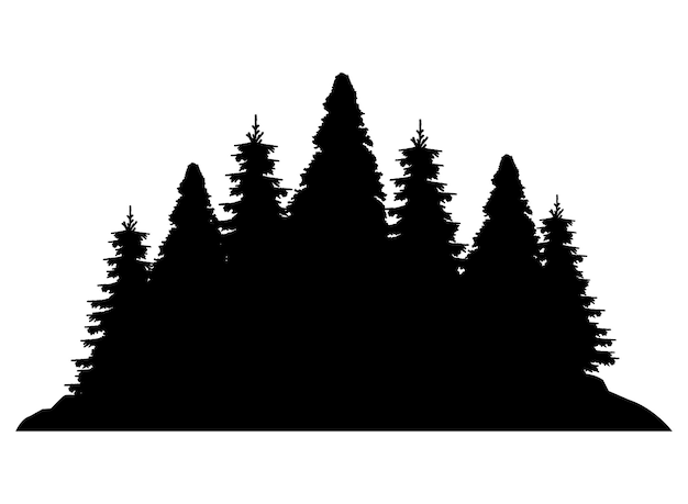 Free Vector forest trees glyph