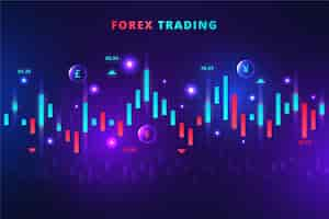 Vettore gratuito forex trading sullo sfondo