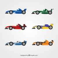 Free vector formula 1 car collection