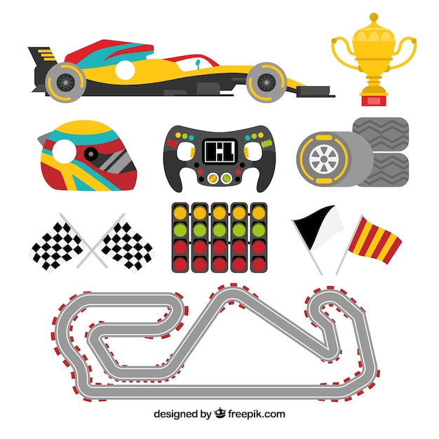 Free vector formula 1 element collection