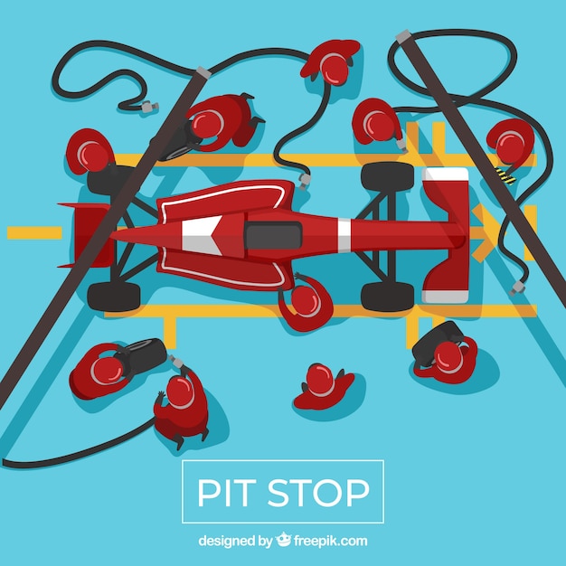 Free vector formula 1 pit stop workers