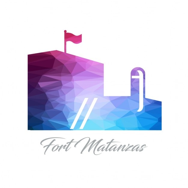 Vettore gratuito fort matanzas monumento poligono logo