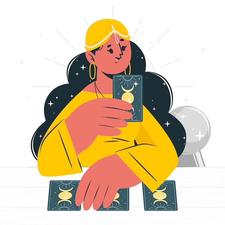 無料Vector 占い師の概念のイラスト