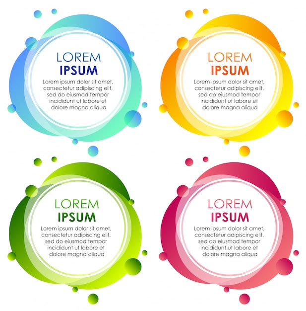 Four Badges in Different Colors: A Versatile Vector Template