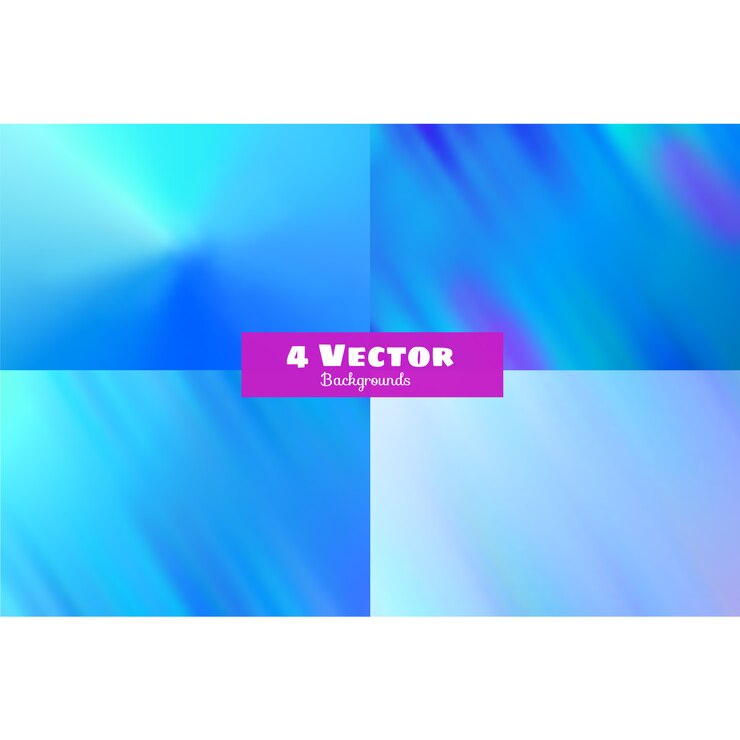 Free Vector four blue abstract background