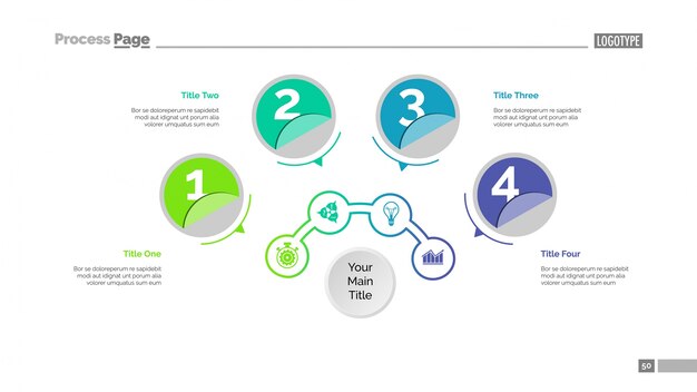 Four Circles Workflow Slide Template