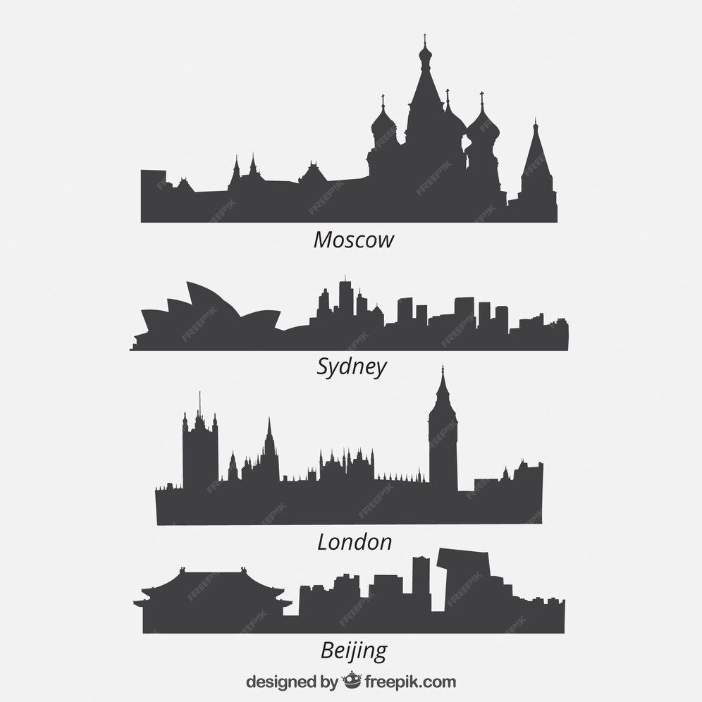 Силуэты зданий Москвы