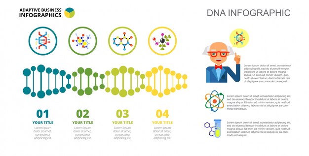 Four DNA Options Slide Template