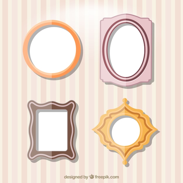 Free vector four flat frames