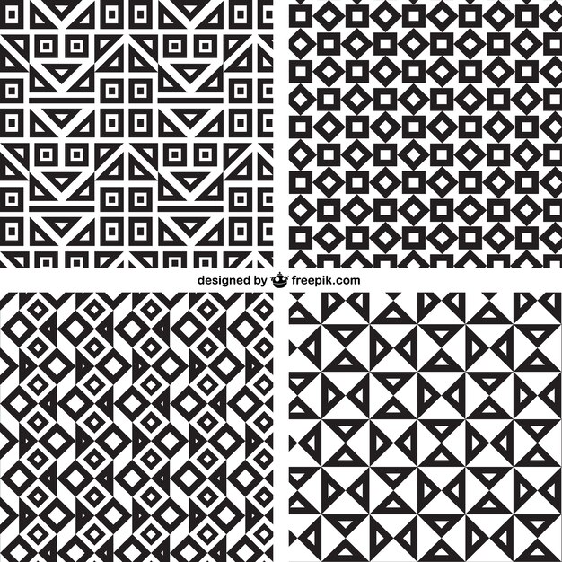 Four geometric patterns