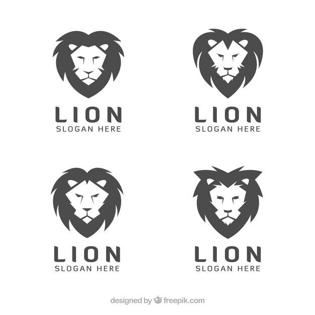 Four lions logos