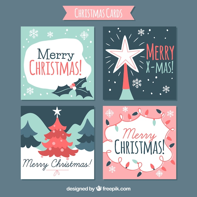 Four nice christmas cards