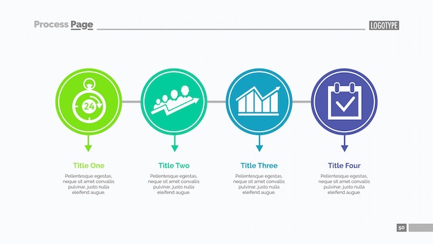 Four options slide template