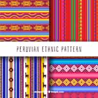 Free vector four peruvian patterns