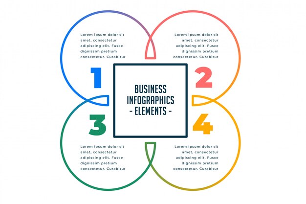 Four steps business infographics template