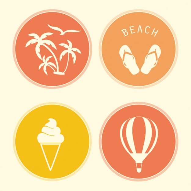 Four summer badges