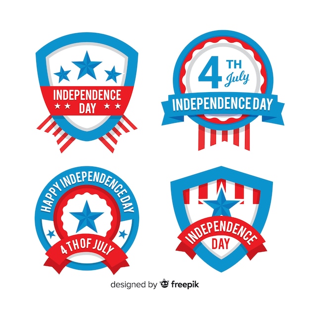 Free vector fourth of july badge collection