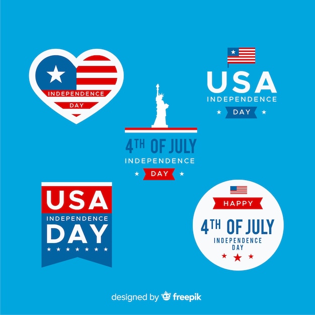 Free vector fourth of july badge collection