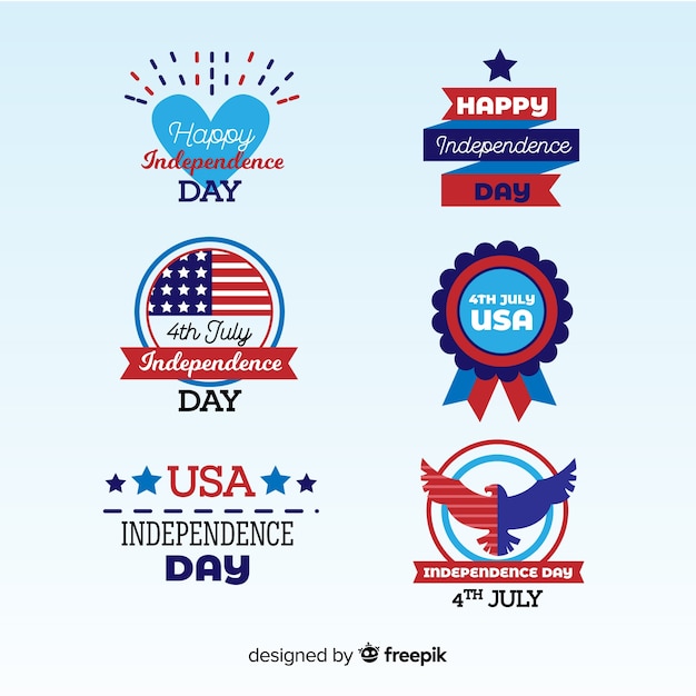 Free vector fourth of july badge collection