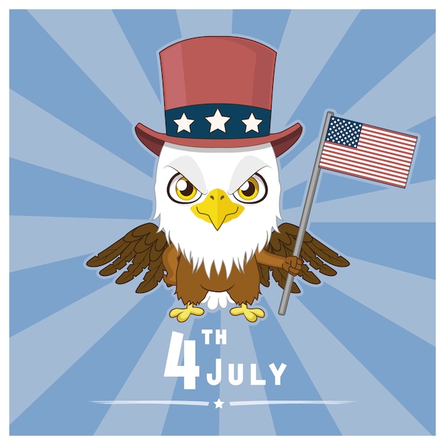 Fourth july bakcground with eagle