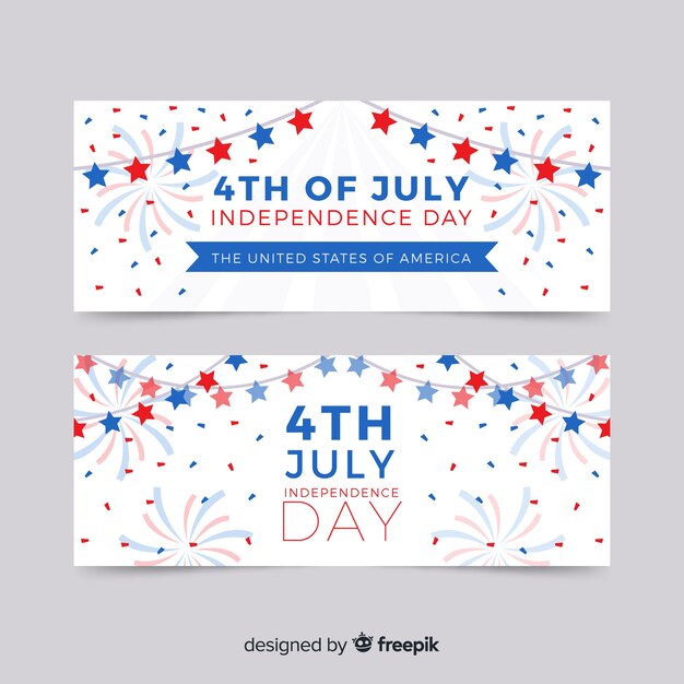 Fourth of july banners