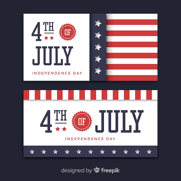 Free vector fourth of july banners