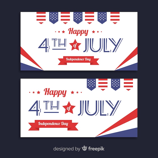 Fourth of july banners