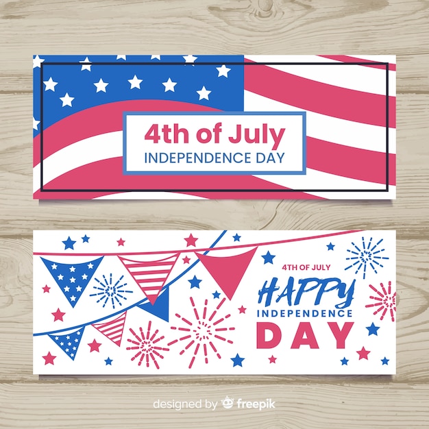 Fourth of july banners