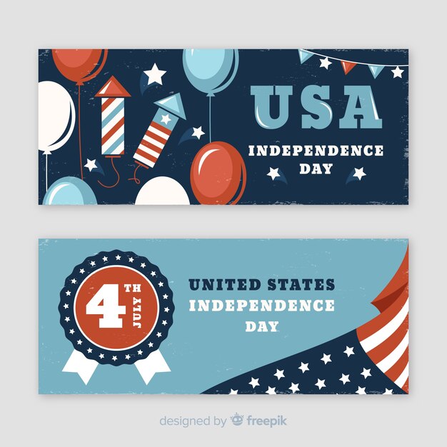 Free vector fourth of july banners