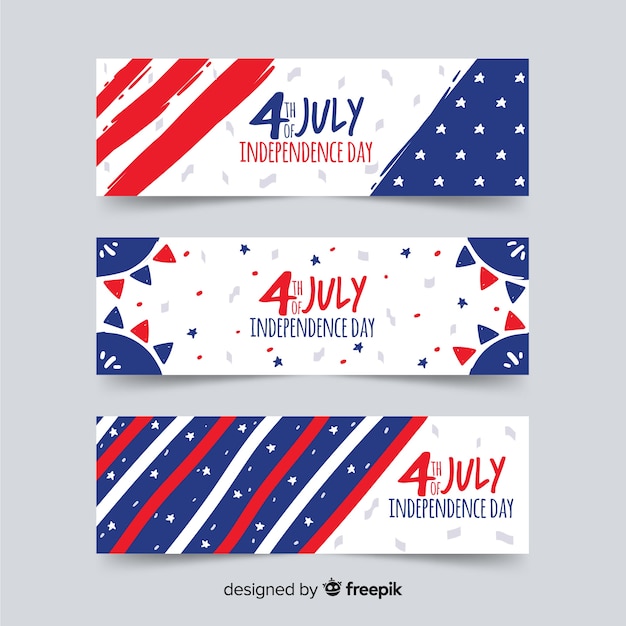 Fourth of july banners