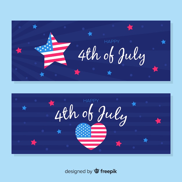 Free vector fourth of july banners