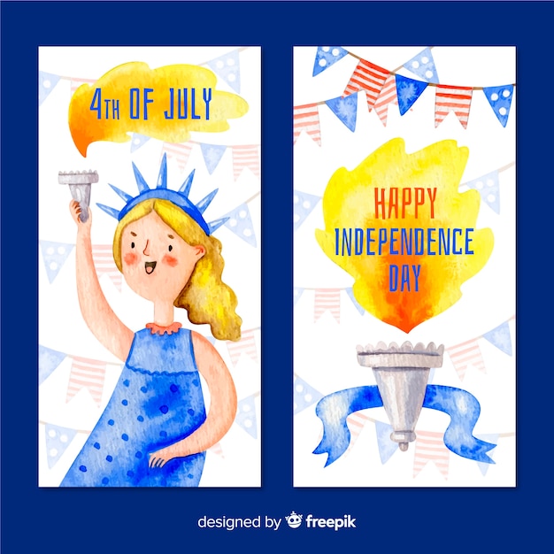 Fourth of july banners