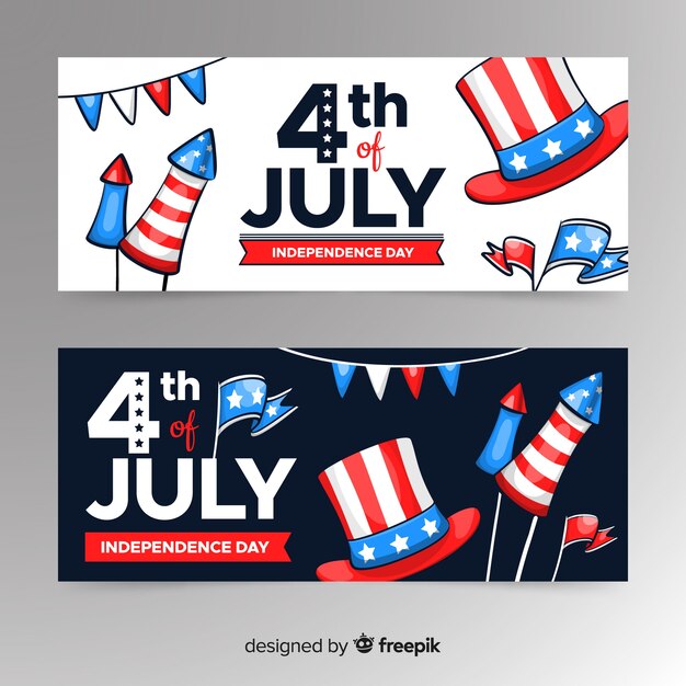 Fourth of july banners