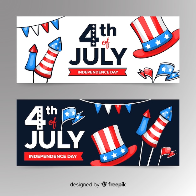 Fourth of july banners