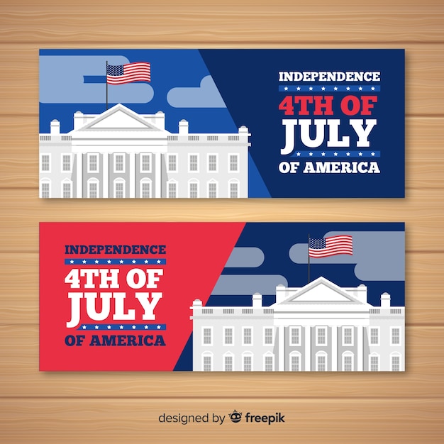 Fourth of july banners