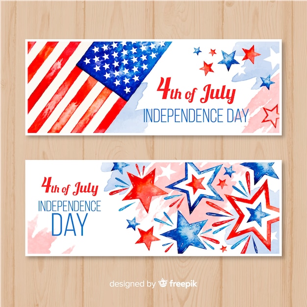 Free vector fourth of july banners