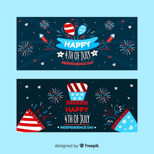 Fourth of july banners