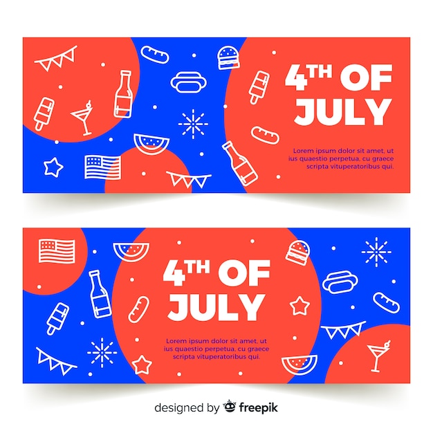 Fourth of july banners