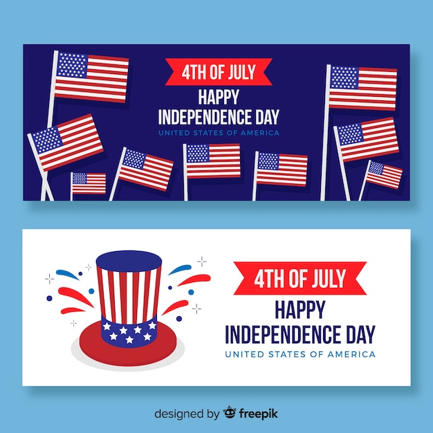 Fourth of july banners